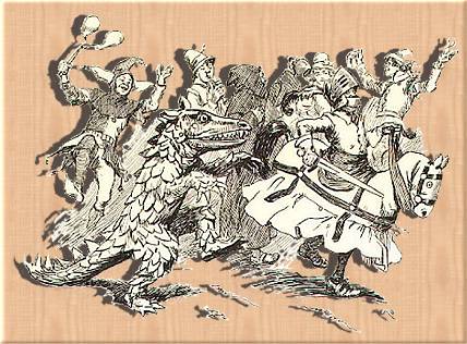 MORRIS DANCERS - Original sketch by Gordon Browne